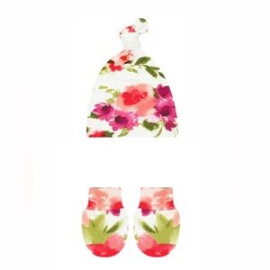 Lou Lou & Company Emma top knot hat & mittens